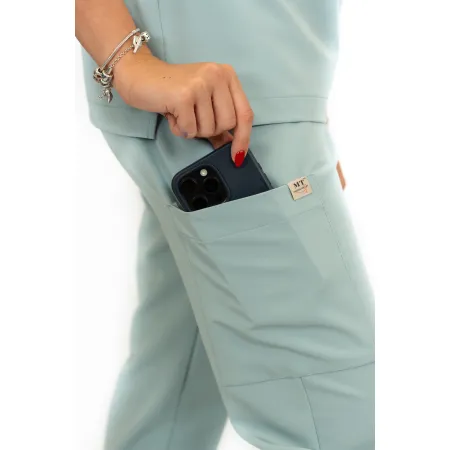 Spodnie medyczne MEDI TEDDY - NAVARETTE MISTY BLUE